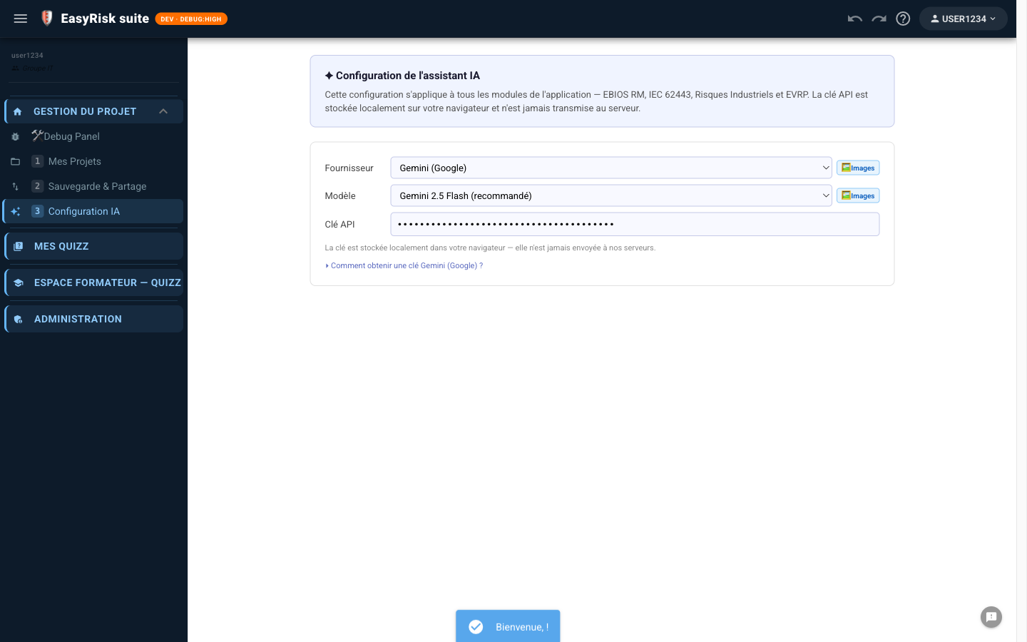 Page Configuration IA
